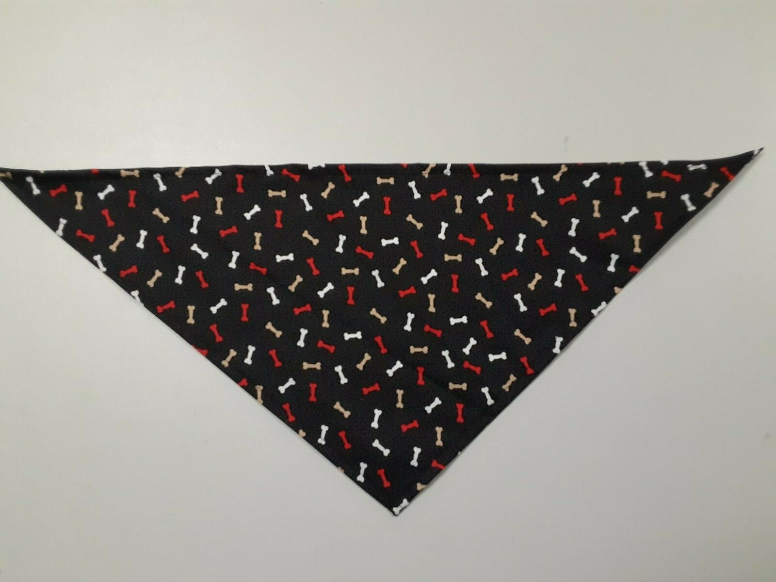 Buster Brown Dog Bandana/Scarf, Black, Doggie Bones, XS, S, M, L, XL