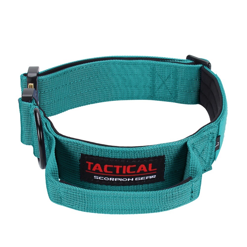 TSG Nylon Heavy Duty Dog Collar With Handle CanineTraining Walking