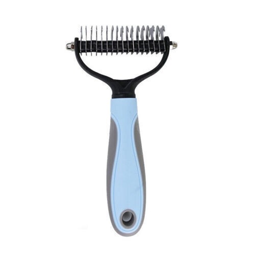 2side Dog Brush for Shedding Dematting Pet Grooming Cat Hair Undercoat Rake Comb