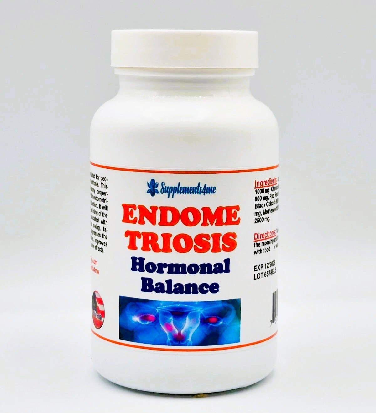 100% STRONG HERBS FOR ENDOMETRIOSIS WOMEN & MEN – 120 CAPS – MADE USA