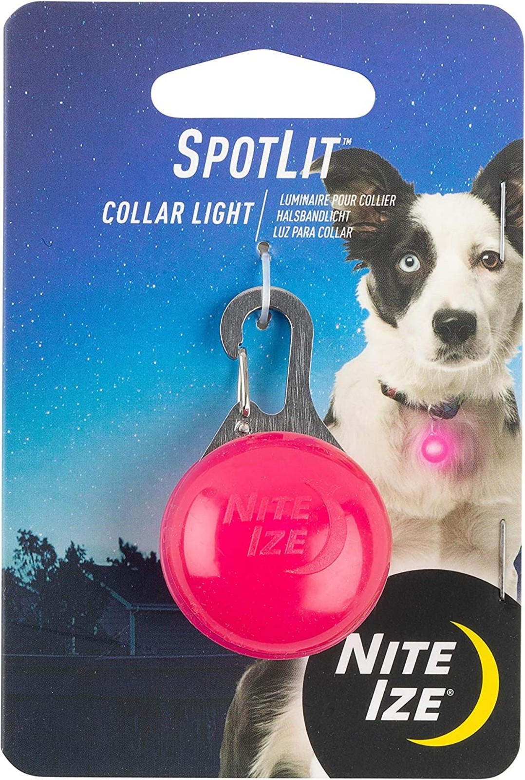 Nite Ize SpotLit Collar Light – Pink Plastic
