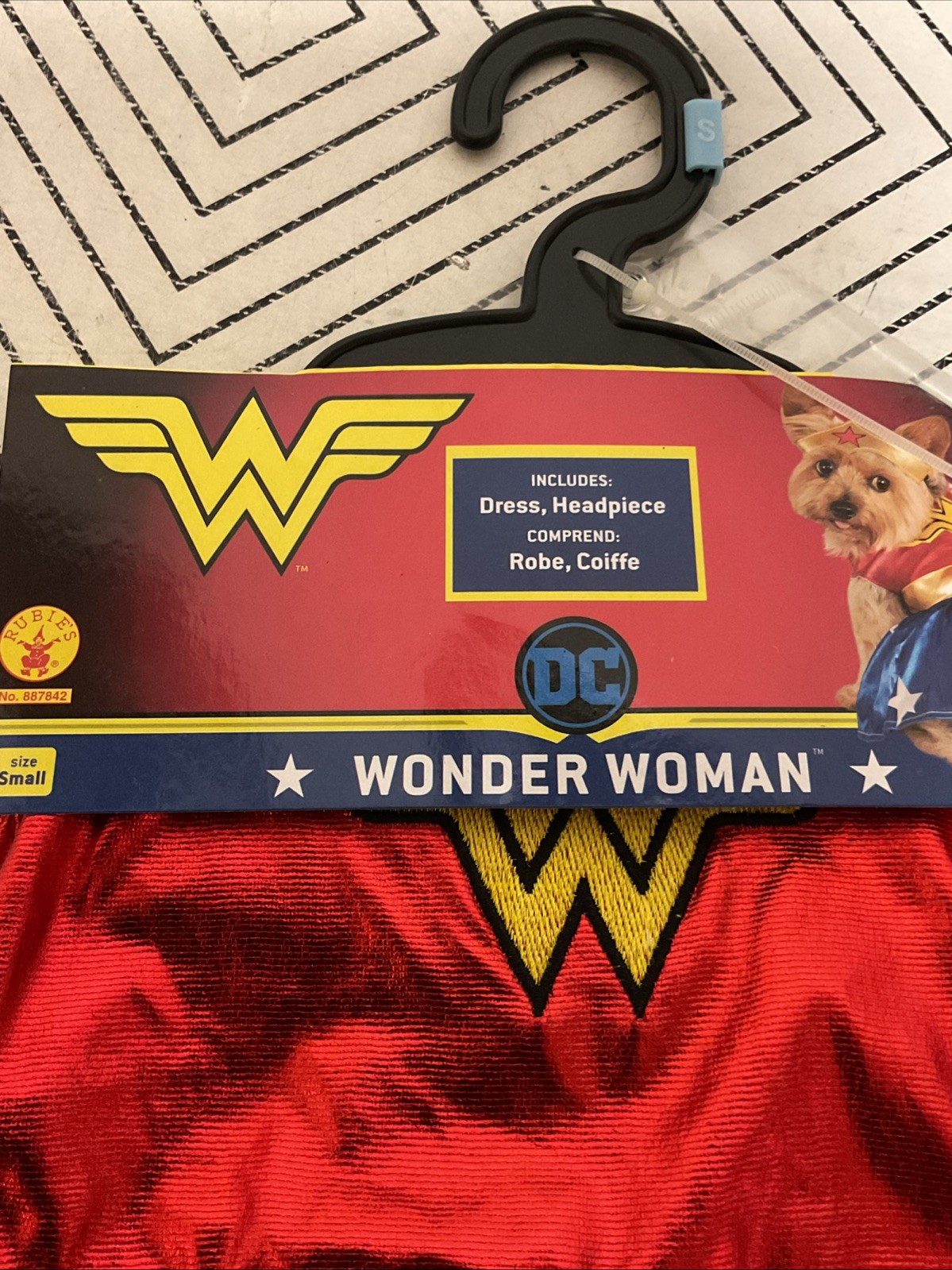 🥥 Rubies Best Comics Wonder Woman Pet Costume Size Small🆕AS SHOWN👇