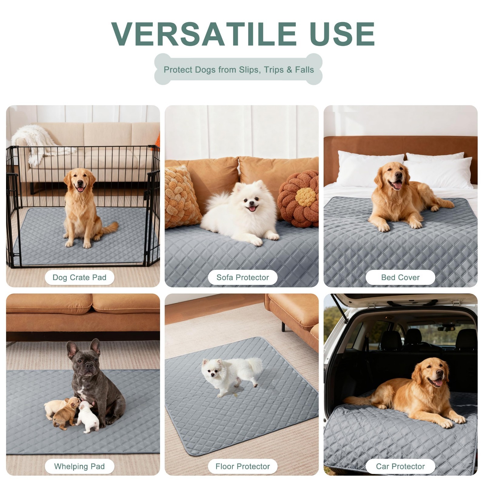 Reusable Washable Pee Pads for Dogs Large/Extra Large 36” X 41” 2 Pack, Absorb
