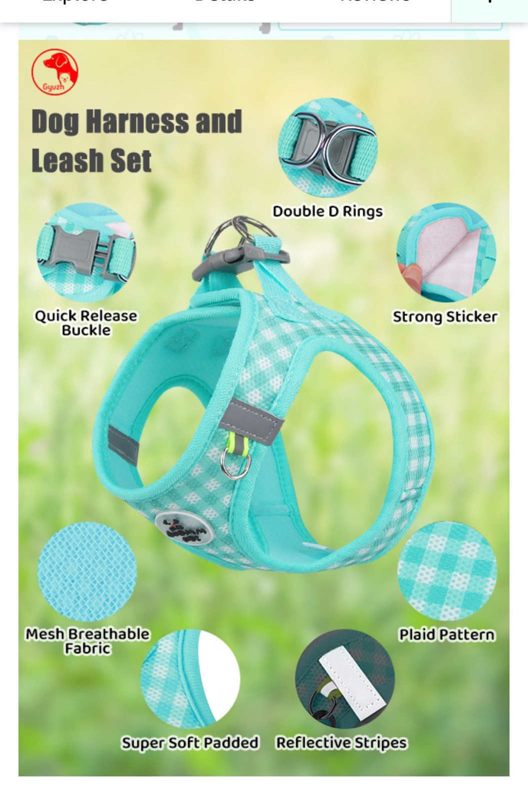 Xtra Small Duomm Pet Harness and Leash