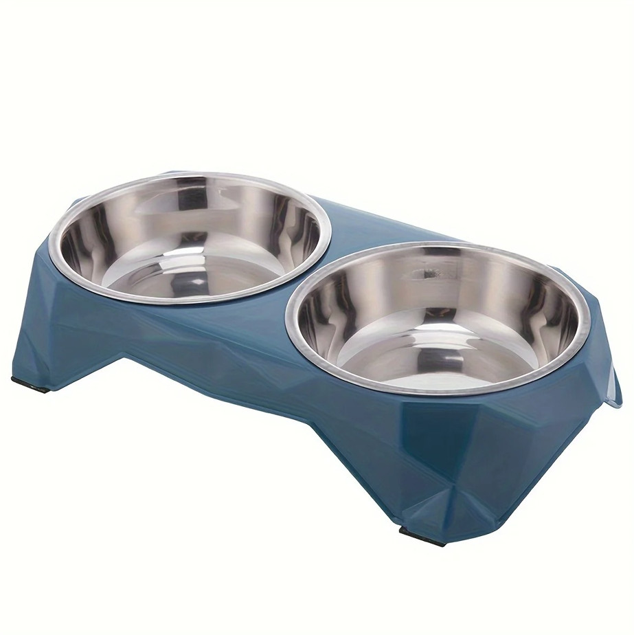 1 pc Stainless Steel Double Pet Bowl Large Capacity Dog Cat Feeder