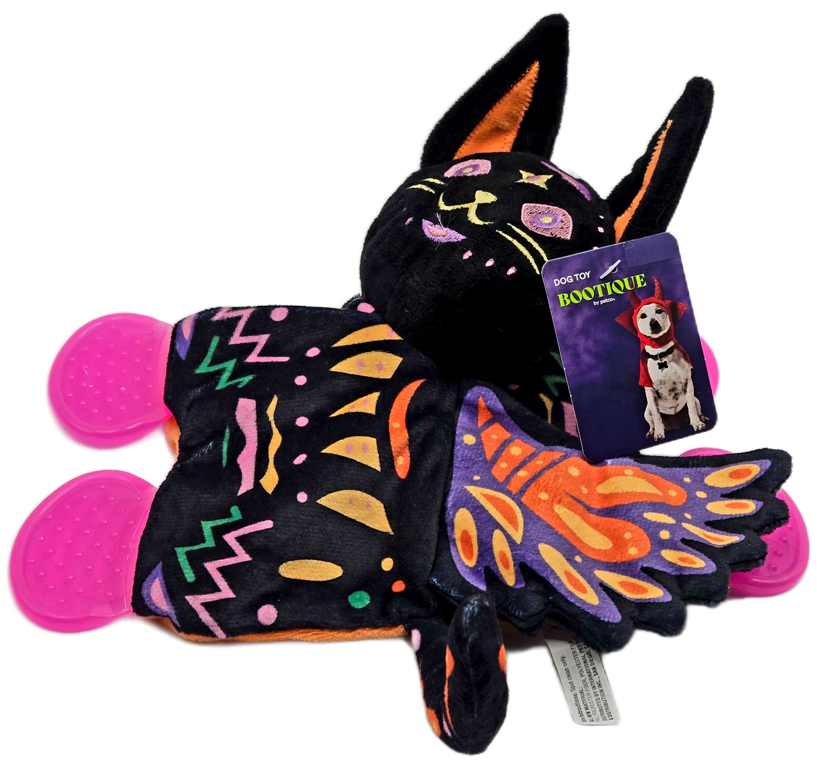 Dog Toys Bootique Witches Hat Pet Bed Spider Rope Plush goDog Furballz Spider