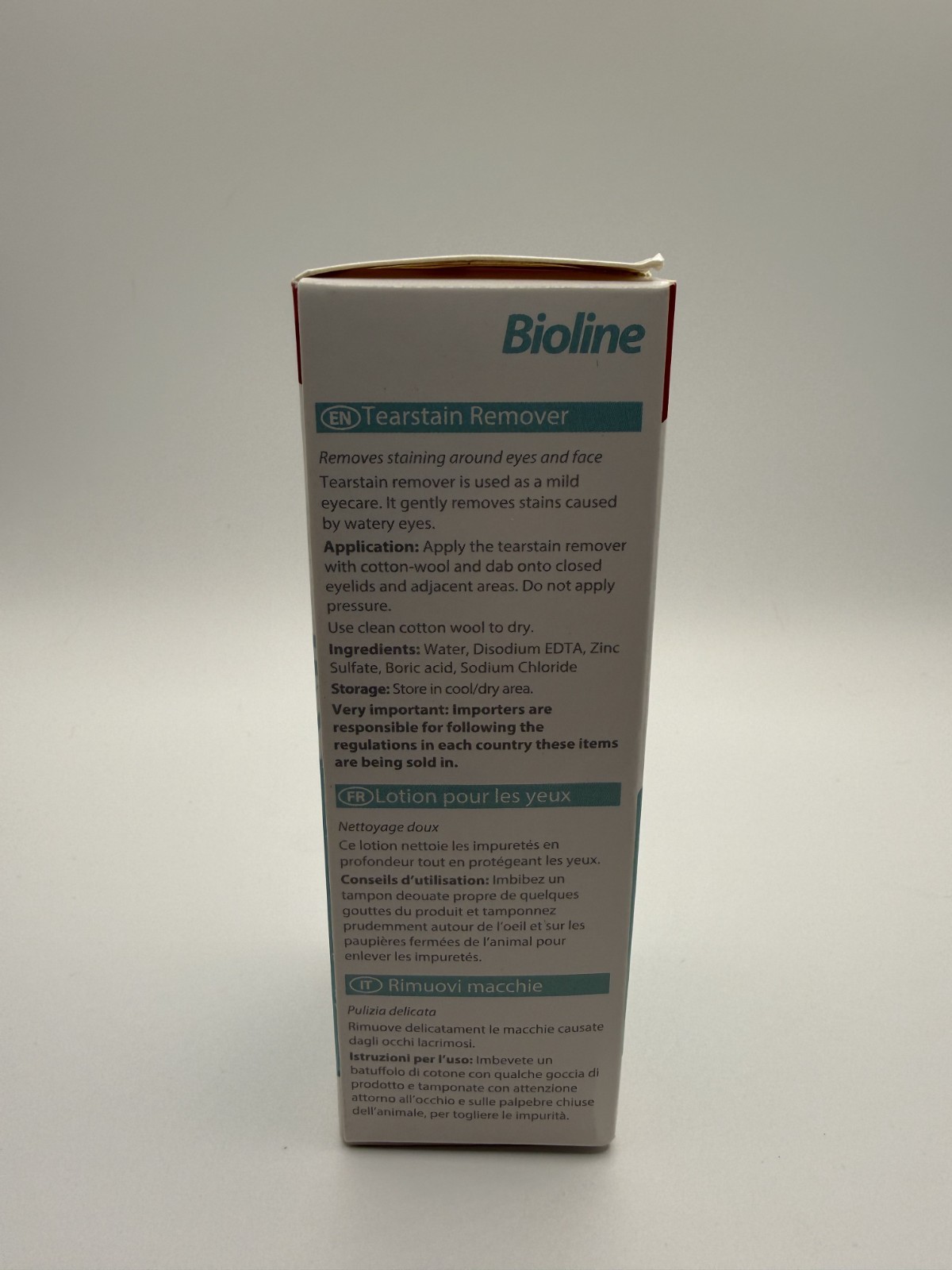 Bioline Tear Stain Remover for Dogs & Cats 15 mL/ 1.7 fl. oz. – Brand New Sealed