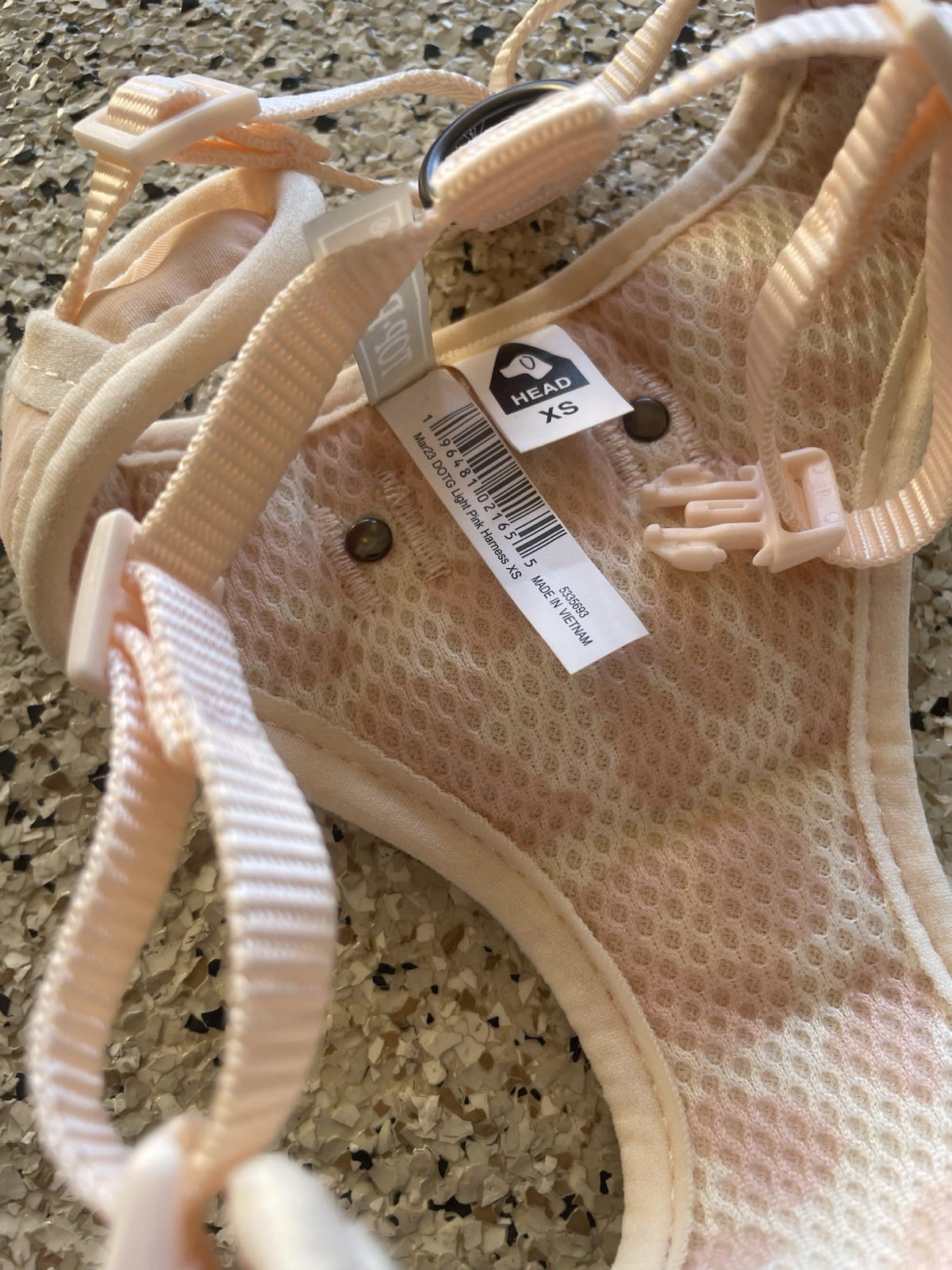 Top Paw Pet Dog Harness Xtra Small XS Pink Adjustable Breathable
