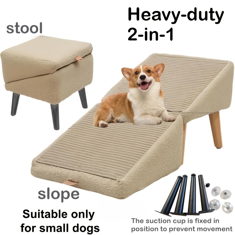 2-In-1, Foldable Separate Dog Ramp, Multi-Functional Heavy-Duty Pet Staircase