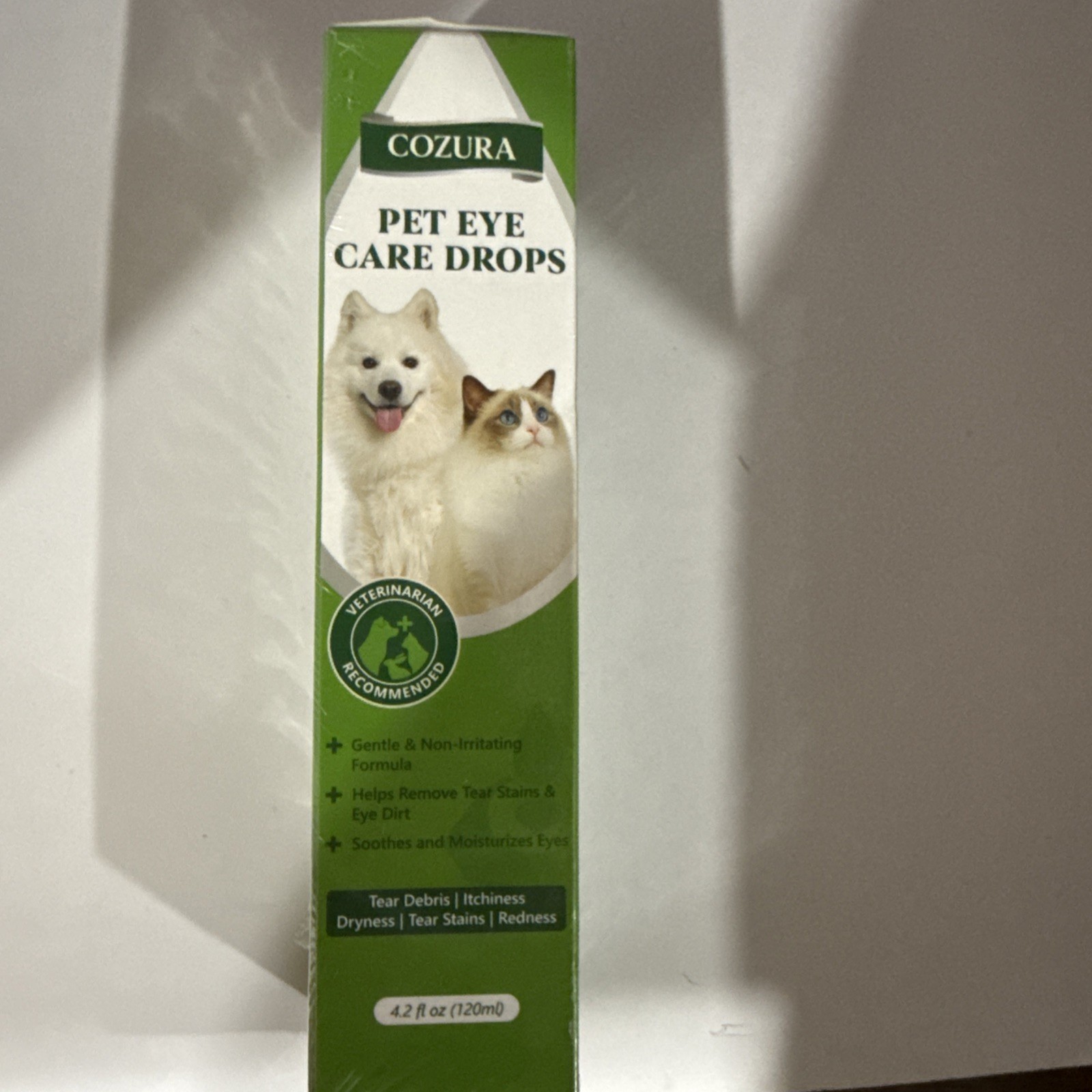 Cozura Eye Drops for Dogs & Cats Tear Debris, Itchiness, Dryness, Redness