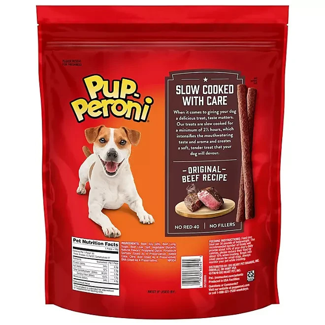 2 PACK – Pup-Peroni Dog Snacks Original Beef Flavor dog treats (46 oz.)