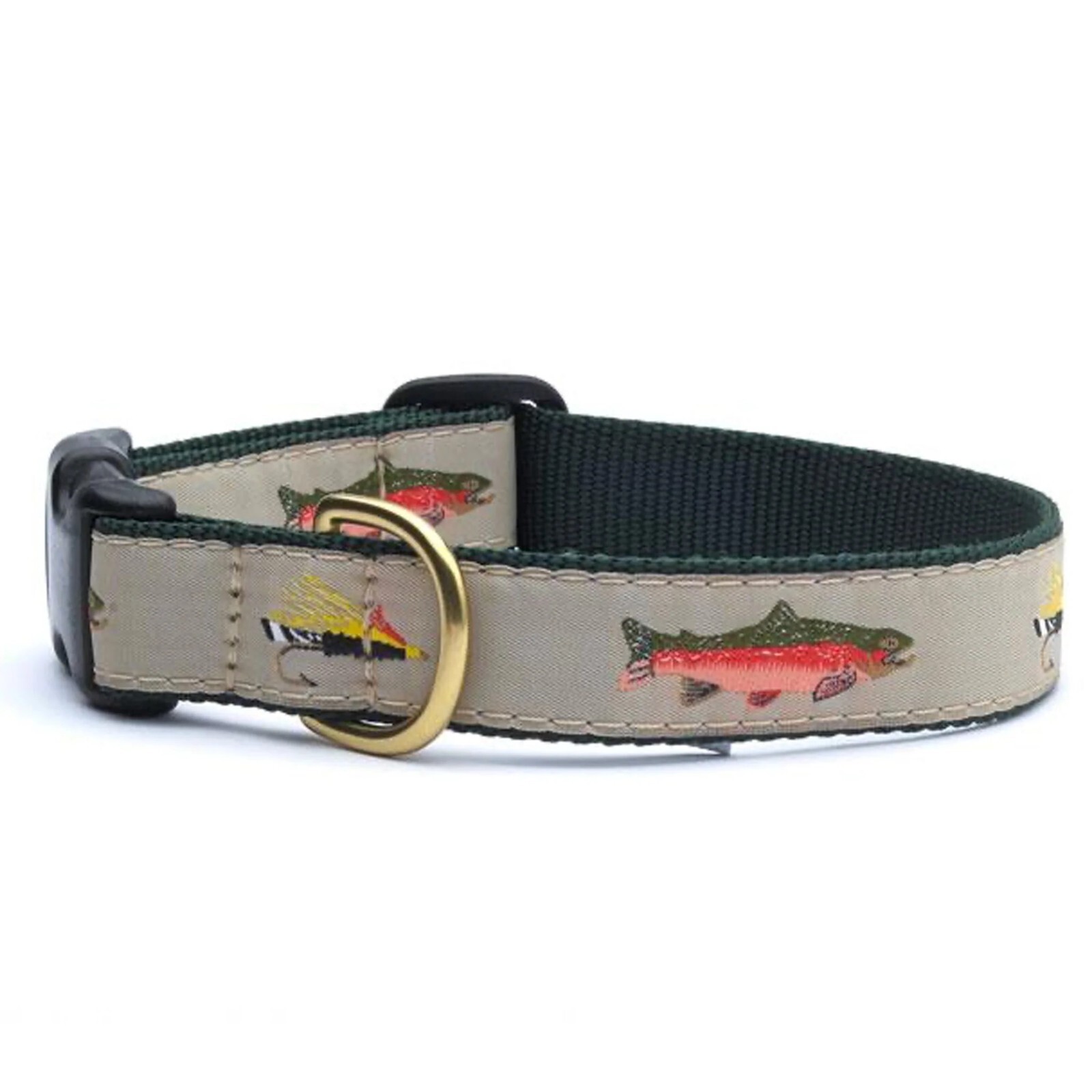 Up Country Dog Collar, Fly Fishing, Adjustable, Made In USA, XS S M L XL XXL