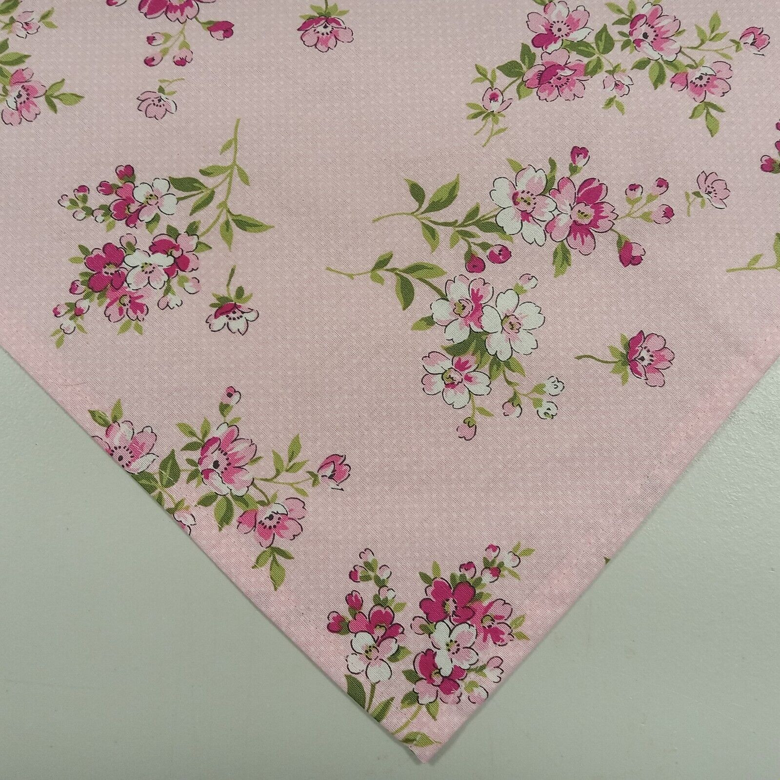 Dog Bandana/Scarf, Tie On, Floral, Pink, Spring Blossoms, S, M, L