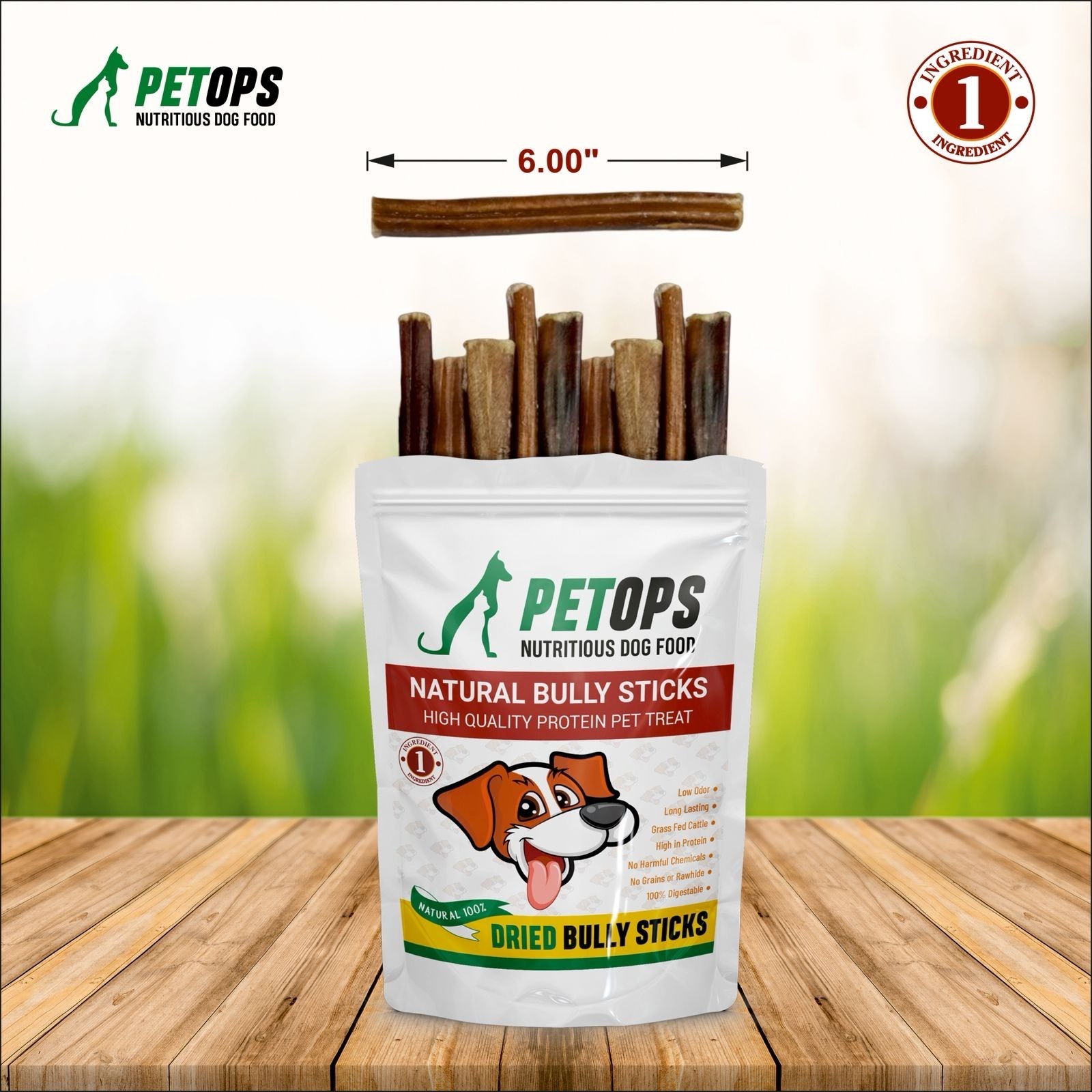 12 Pack Jumbo Bully Sticks 6 Inch – Thick All Natural Dog Chews, Chemical Free